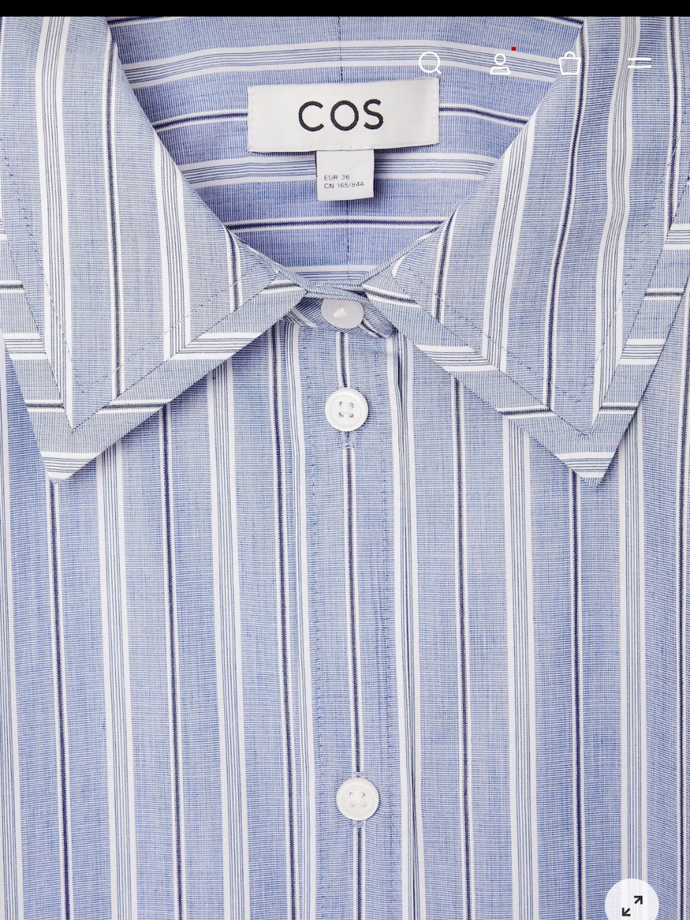 COS Pinstriped Cotton Midi Shirt Dress Blue White
Stripe - Women's US 10 / EU 42 - Picture 3 of 16